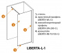 Душевая перегородка Cezares LIBERTA-L-1-110-BR-Cr