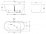 Ванна акриловая BelBagno BB70-1500 150x75 см