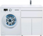 Тумба с раковиной Aquanet Токио 130 R белый (напольная, 1 ящик, 2 дверцы)