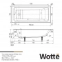 Ванна чугунная Wotte Line 170x70 см