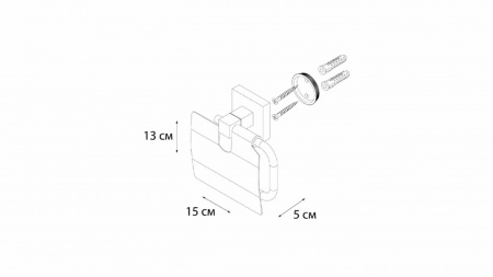 Бумагодержатель с крышкой Fixsen Metra FX-11110