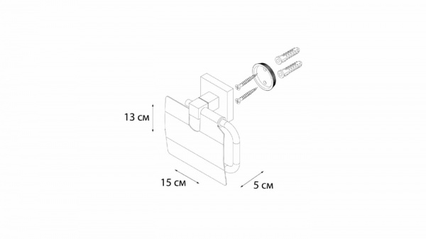 Бумагодержатель с крышкой Fixsen Metra FX-11110