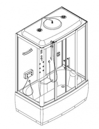 Душевой бокс Timo Standart T-1140, 140х88х220 см